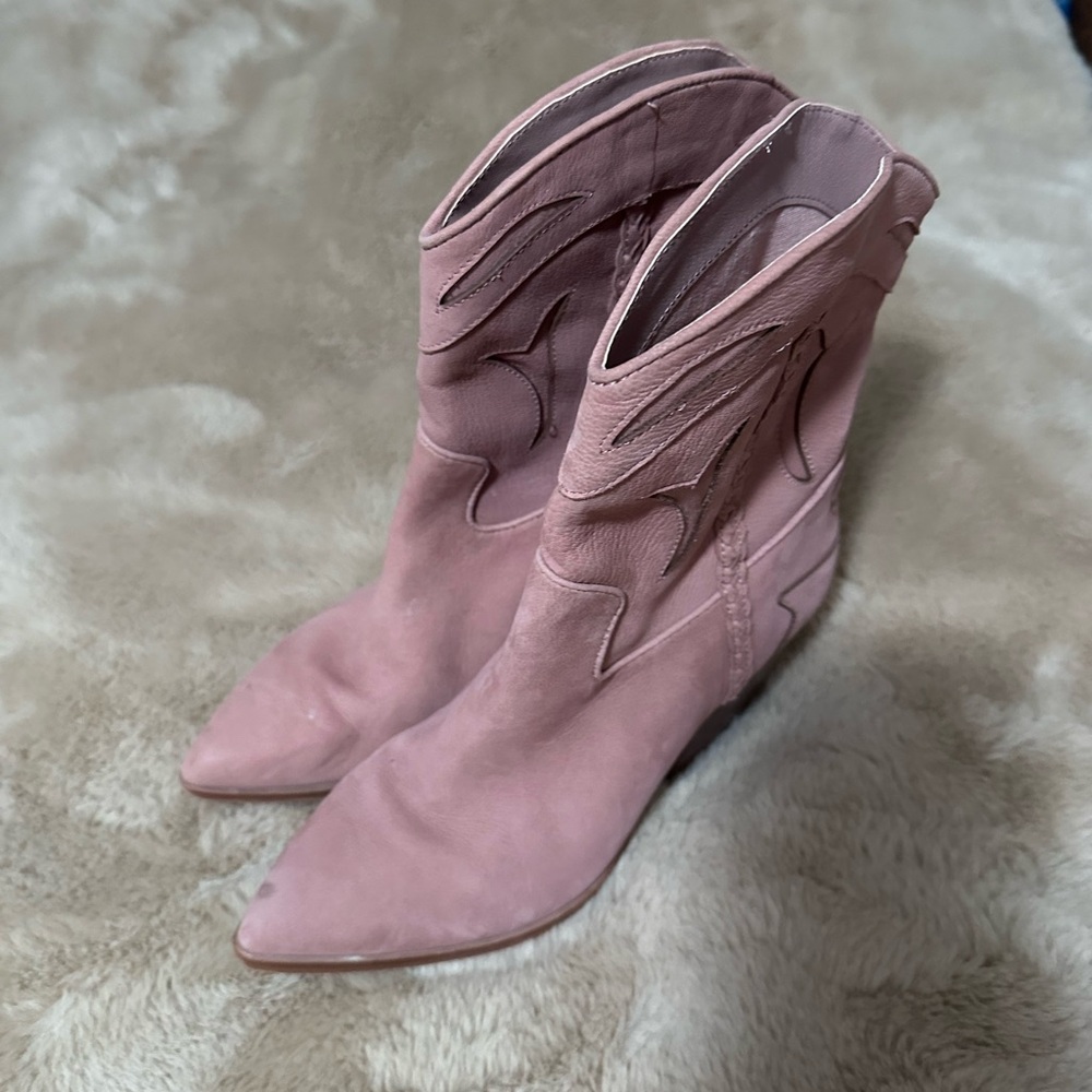 Dolce Vida Loral Women's Pink Western Ankle Boots 7 - Picture 3 of 6